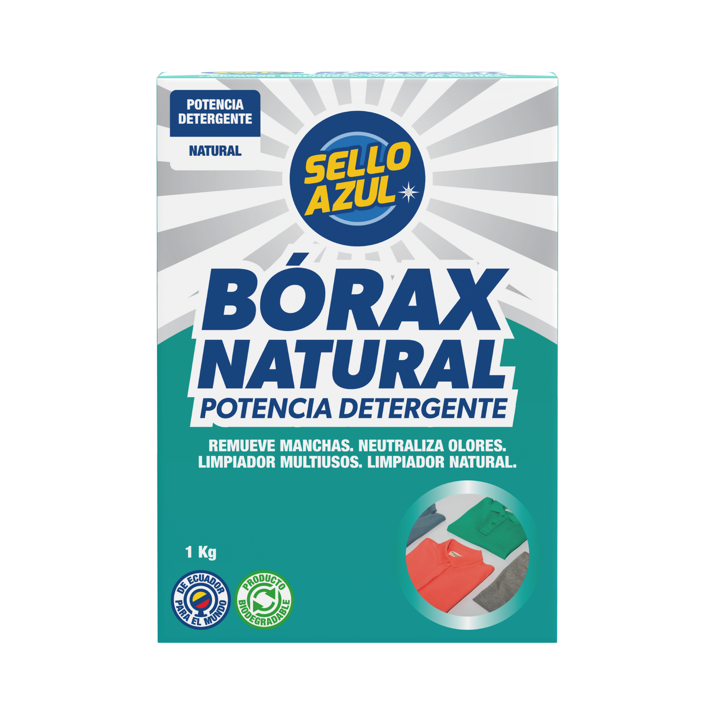 Bórax Natural Potencia Detergente Sello Azul 1 Kg