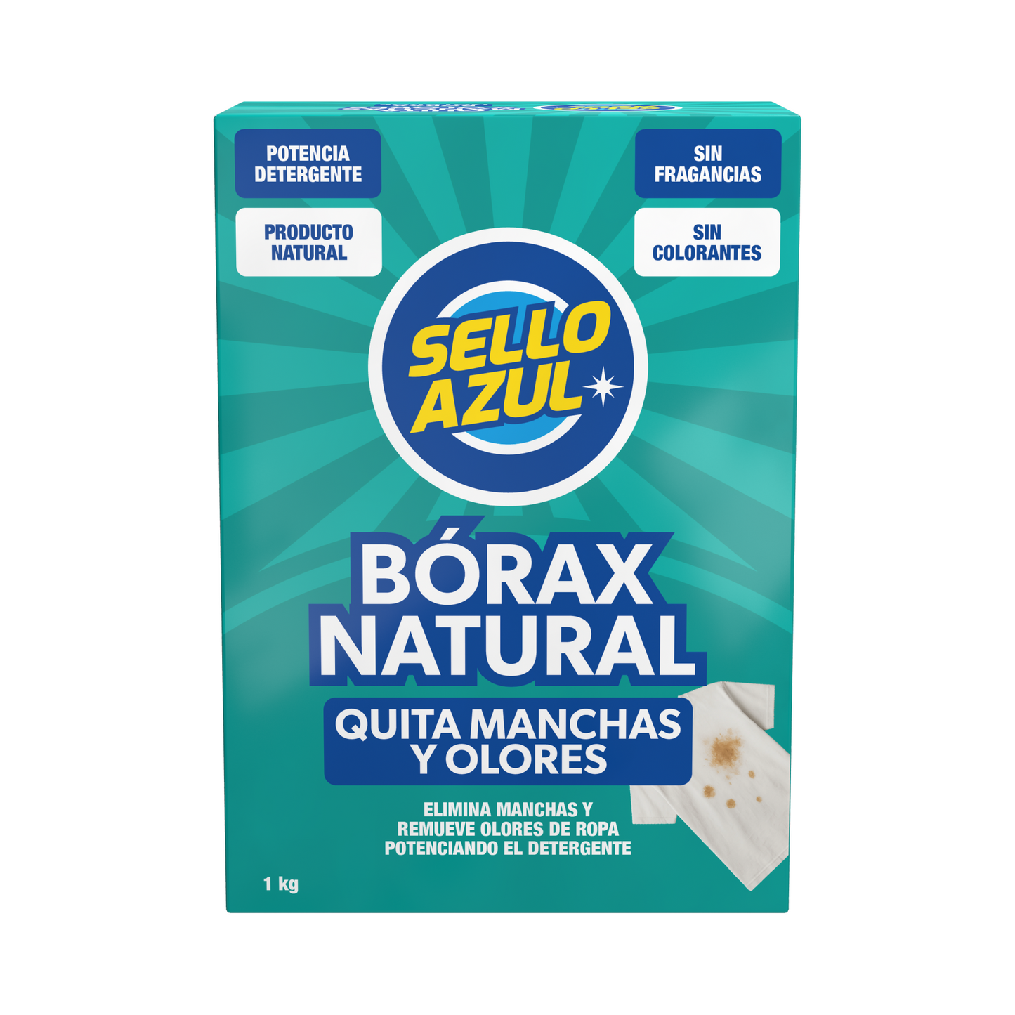 Bórax Natural Potencia Detergente Sello Azul 1 Kg