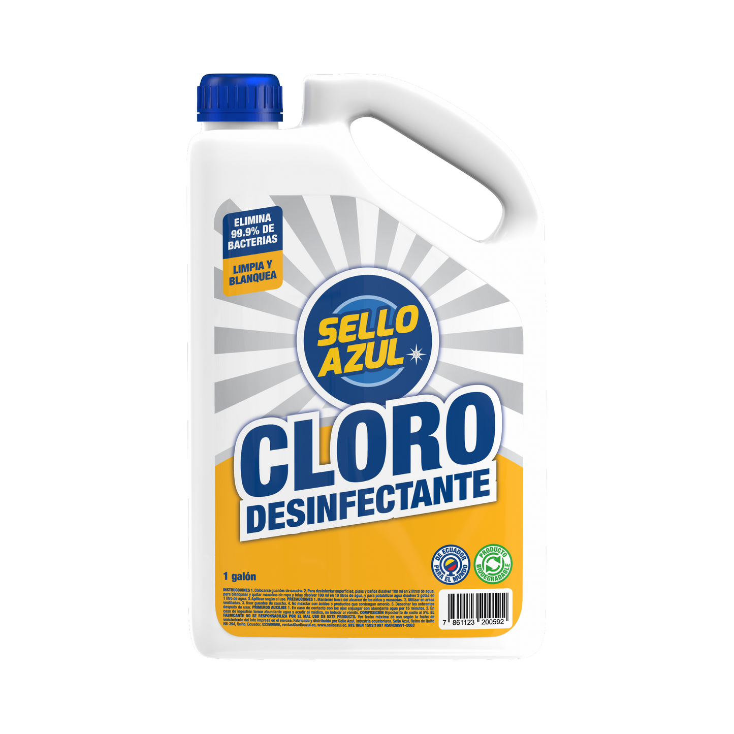 Cloro Multiusos Sello Azul 1 gal