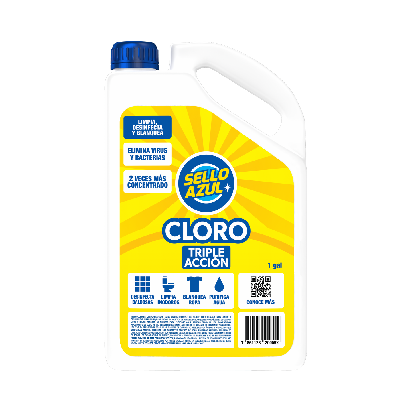 Cloro Multiusos Sello Azul 1 gal