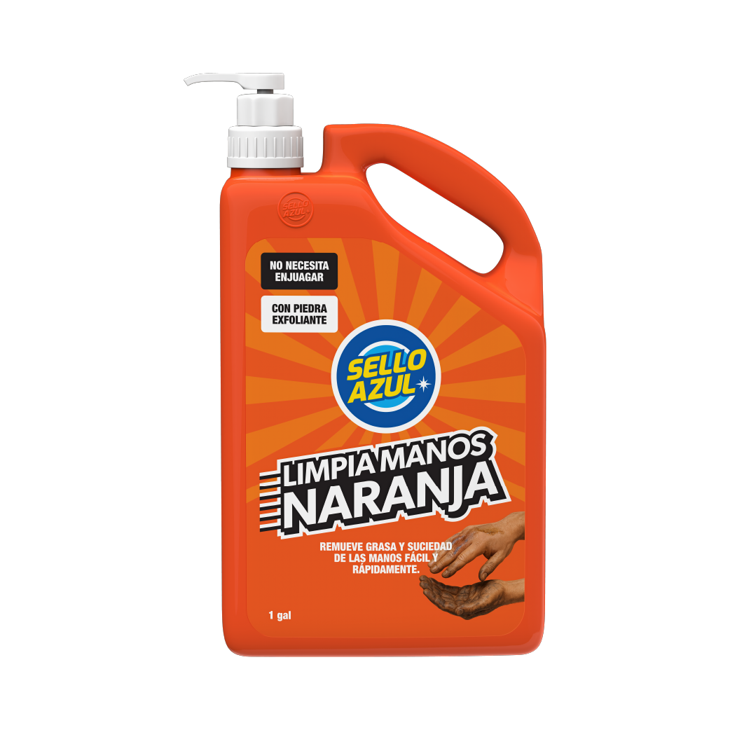 Limpia Manos Naranja Sello Azul 1 gal