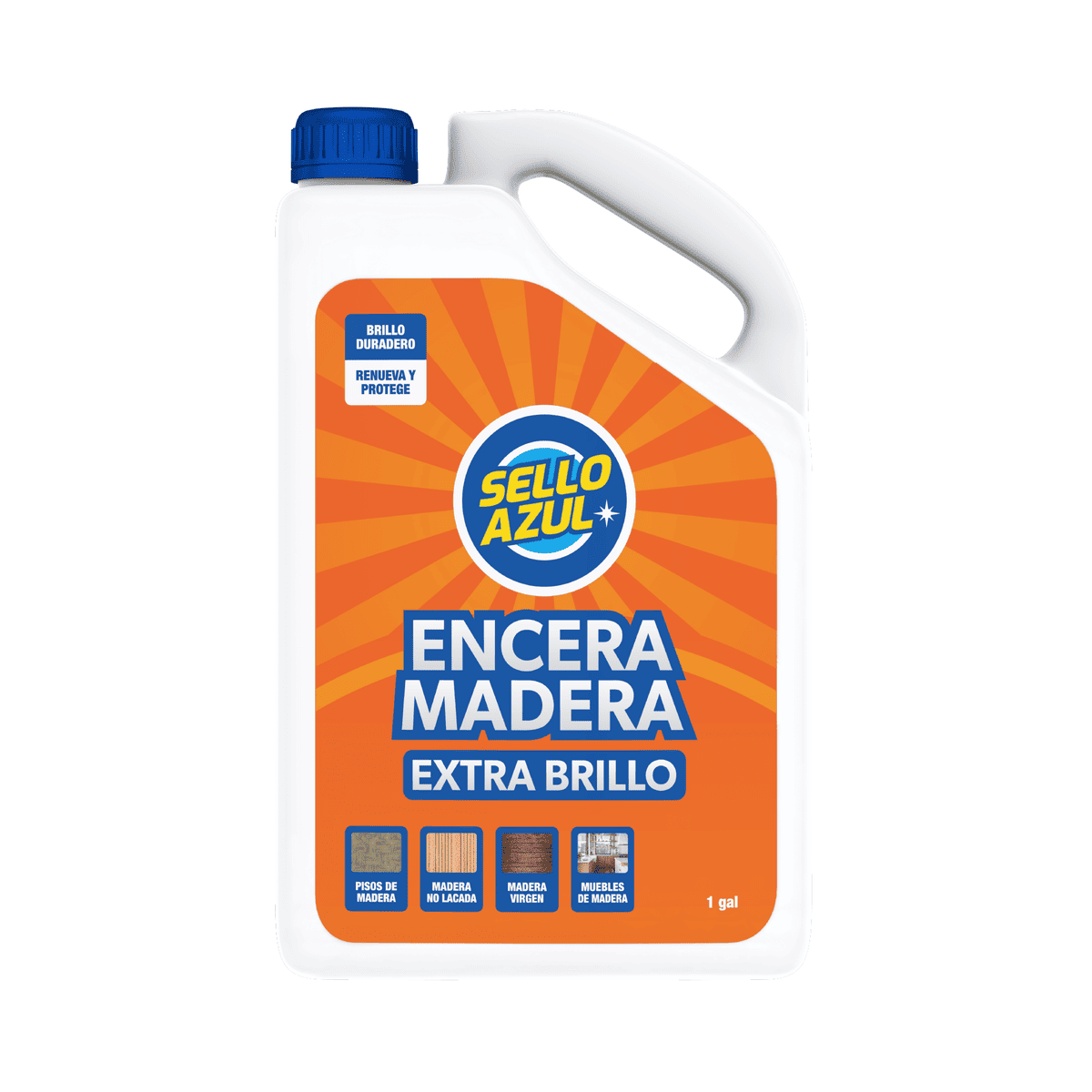 Encera Madera Sello Azul 1 gal