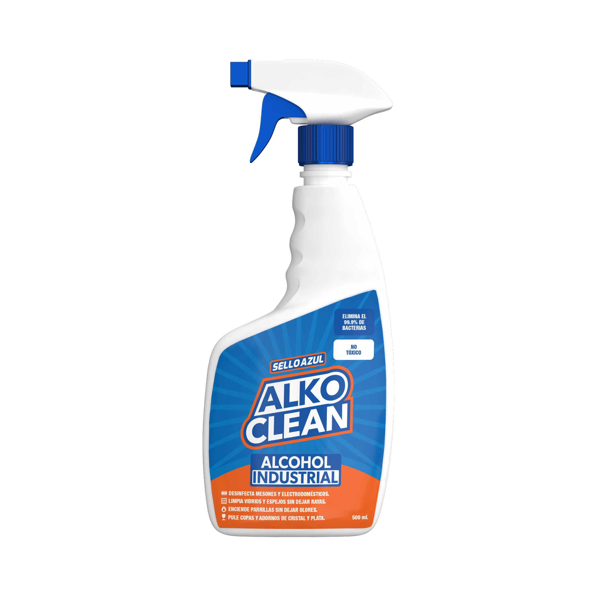 Alco Clean Alko Clean Alcohol Industrial 500 mL Spray – Sello Azul