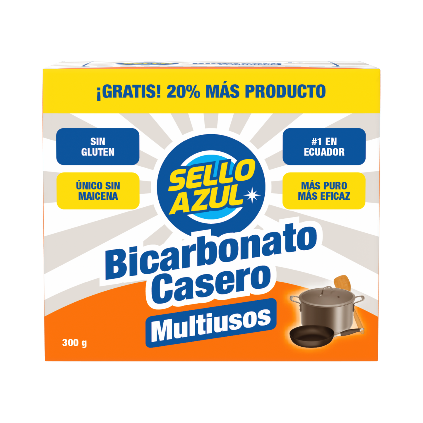 Bicarbonato Casero Multiusos Sello Azul 300 g