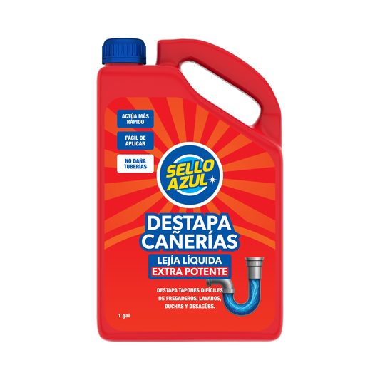 Destapa Cañerías Lejía Líquida Sello Azul 1 gal