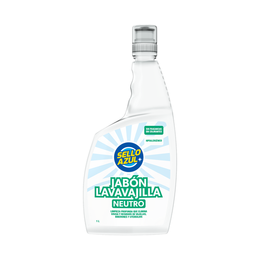 Jabón Lavavajilla Neutro Sello Azul 1 L