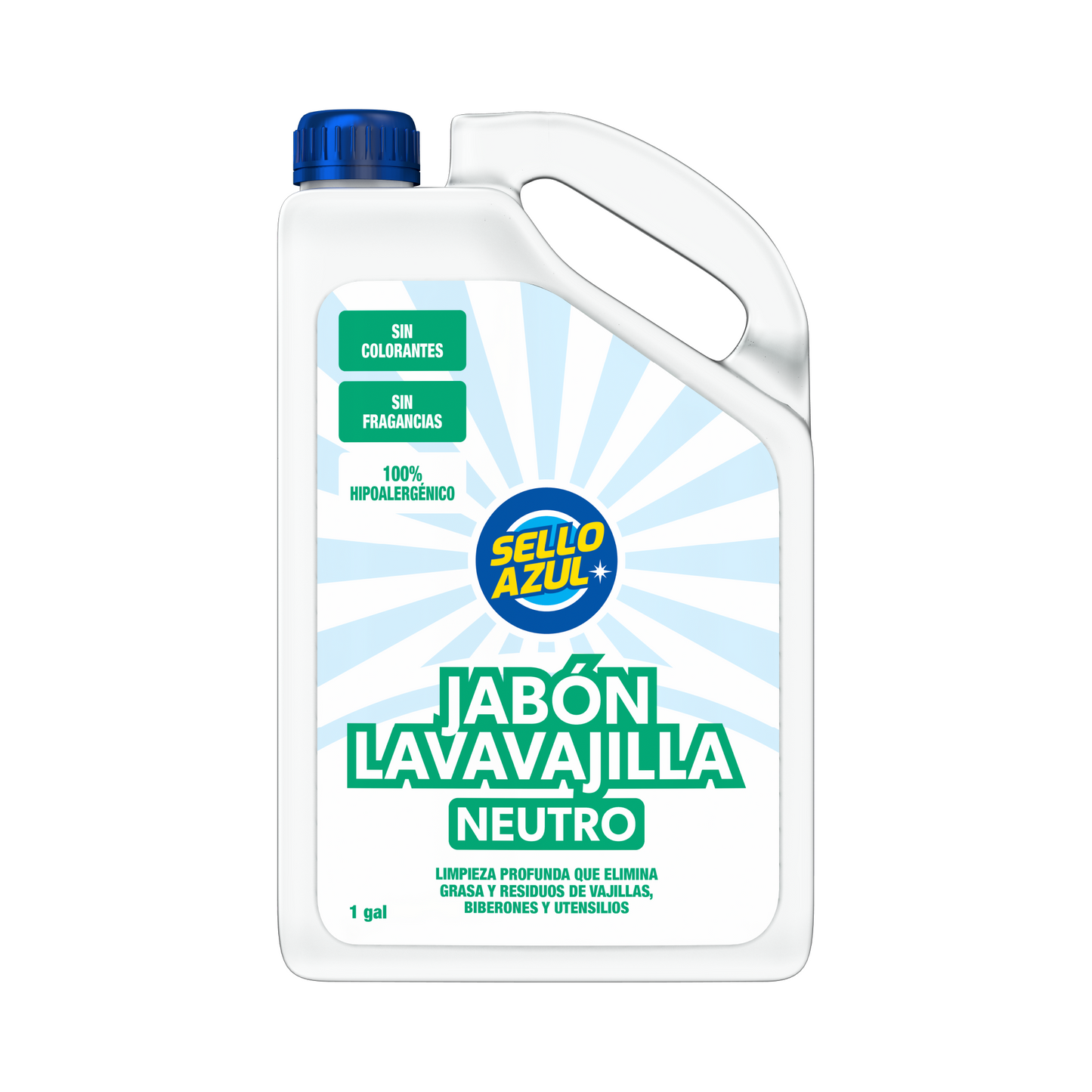Jabón Lavavajilla Neutro Sello Azul 1 gal
