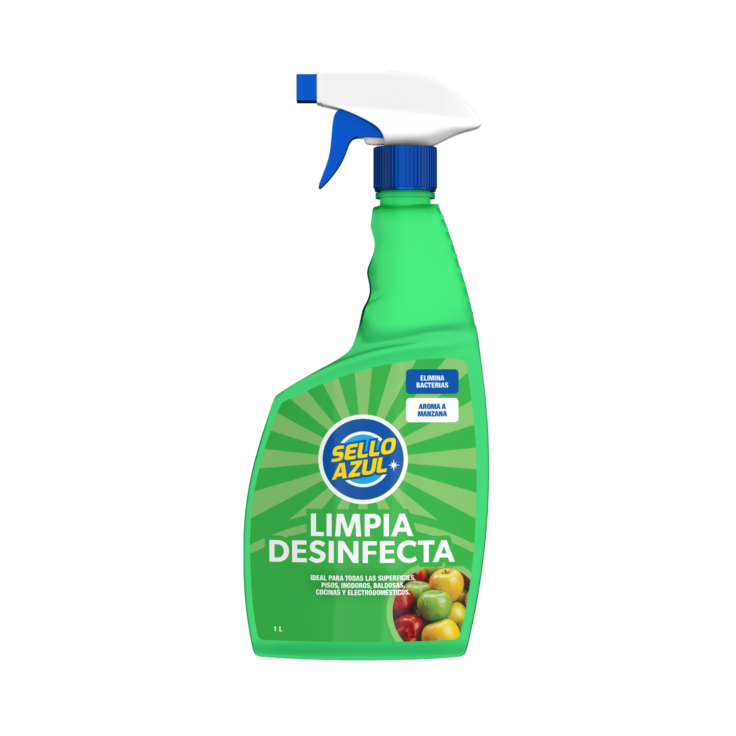 Limpia Desinfecta Manzana Sello Azul 1 L